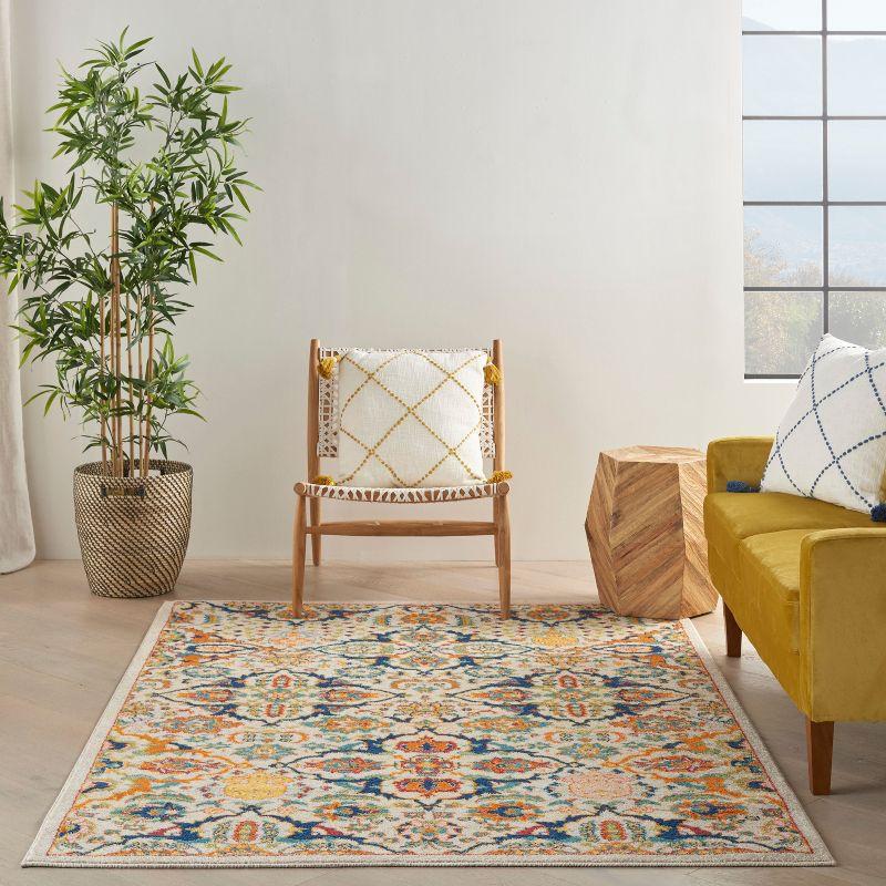 Nourison Allur Boho Indoor Area Rug Ivory Multicolor 6' x 9'