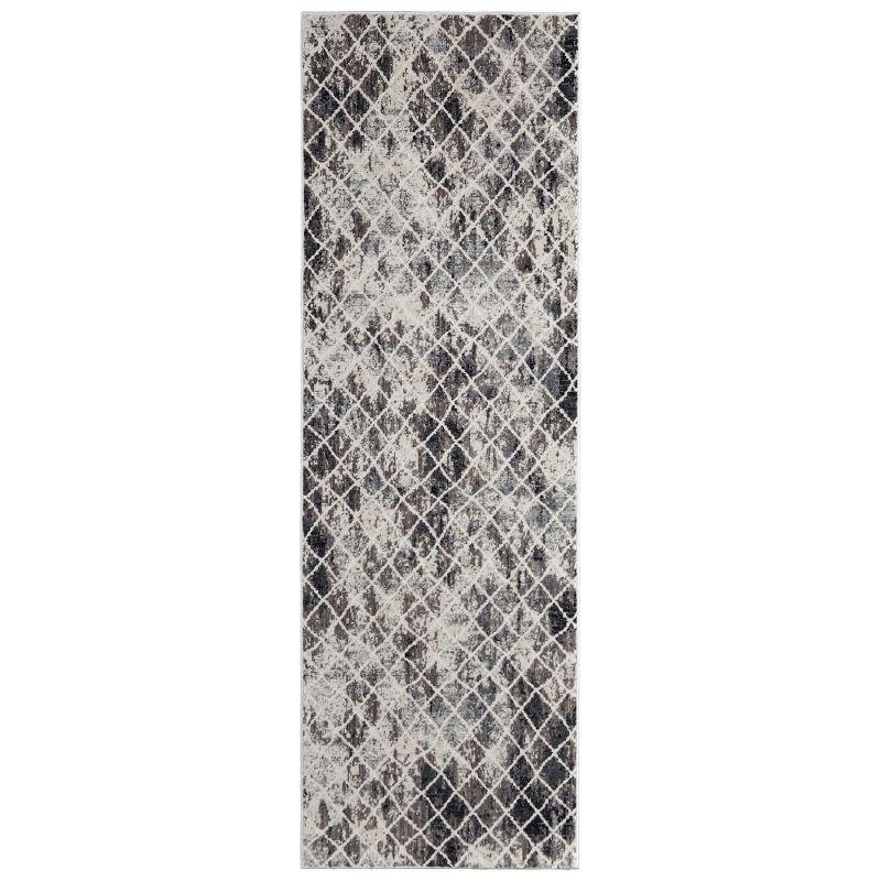 Kano Transitional Diamond Ivory/Gray/Taupe Area Rug