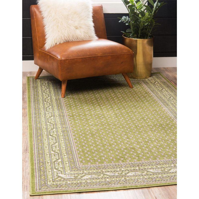 Unique Loom Williamsburg Collection Area Rug - Allover (5' 1" x 8' Rectangle Green/Gray)