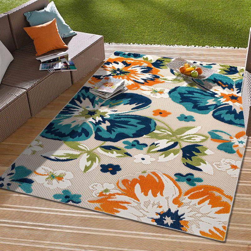 World Rug Gallery Bergamo Contemporary Floral Indoor/Outdoor Area Rug