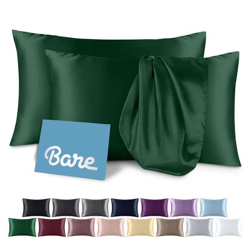 Bare Home Soft Poly Satin Pillowcase Set