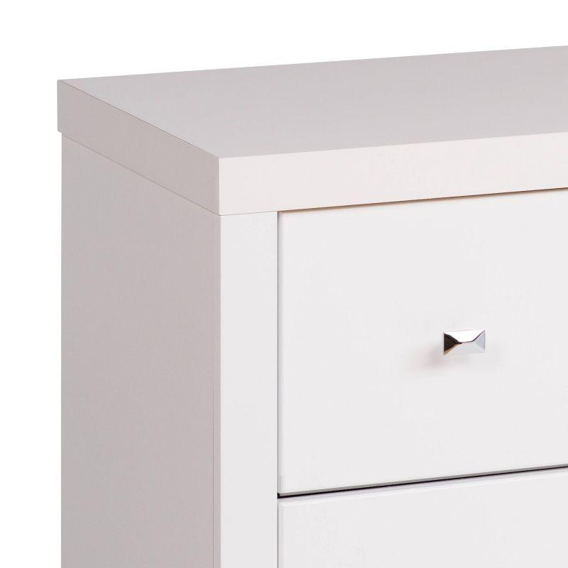 Calla 6 Drawer Dresser White - Prepac: Chic Cosmopolitan Style, Pure Laminate Finish, Metal Knobs