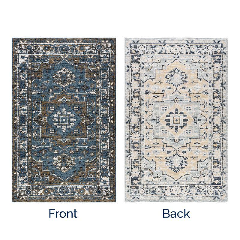 Nuloom Jamie Indoor/Outdoor Reversible Area Rug, 5' x 8', Cream & Blue