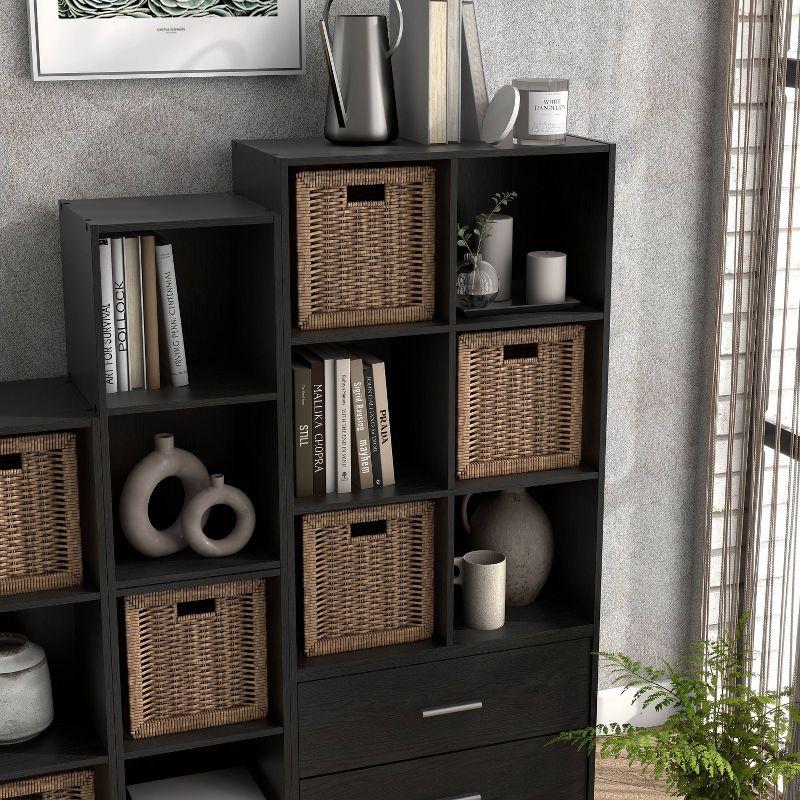 24/7 Shop At Home 35" Silkpath Modern 6 Cube Stackable and Modular Bookcase