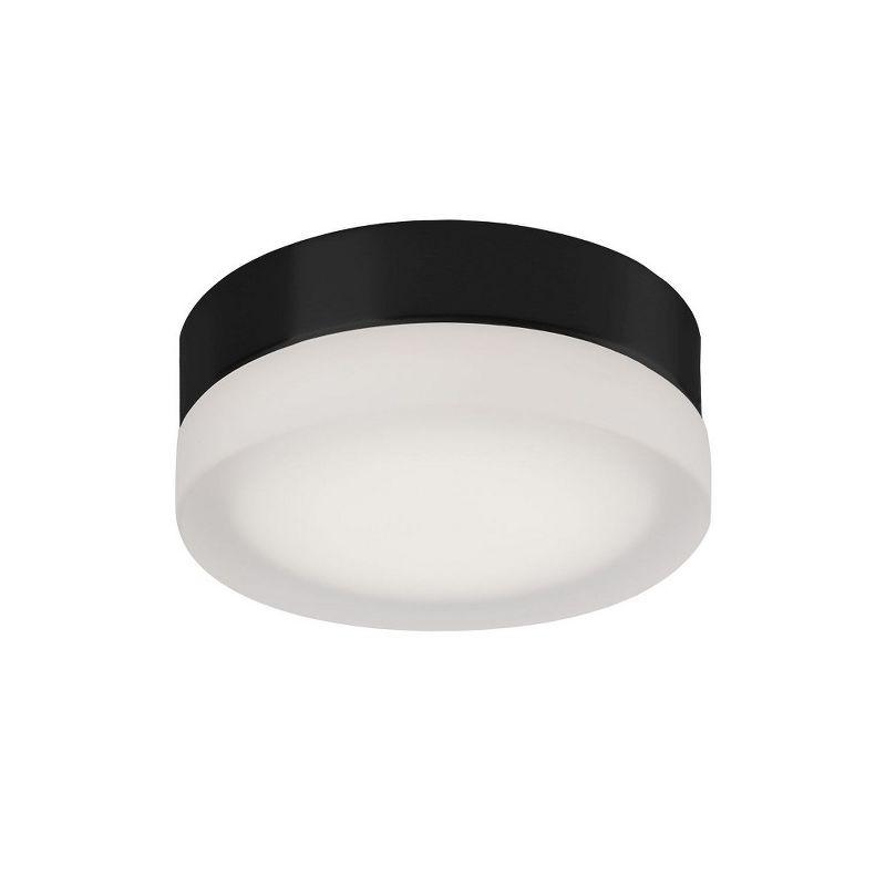 Bedford Sleek Black LED Glass Flush Mount Light