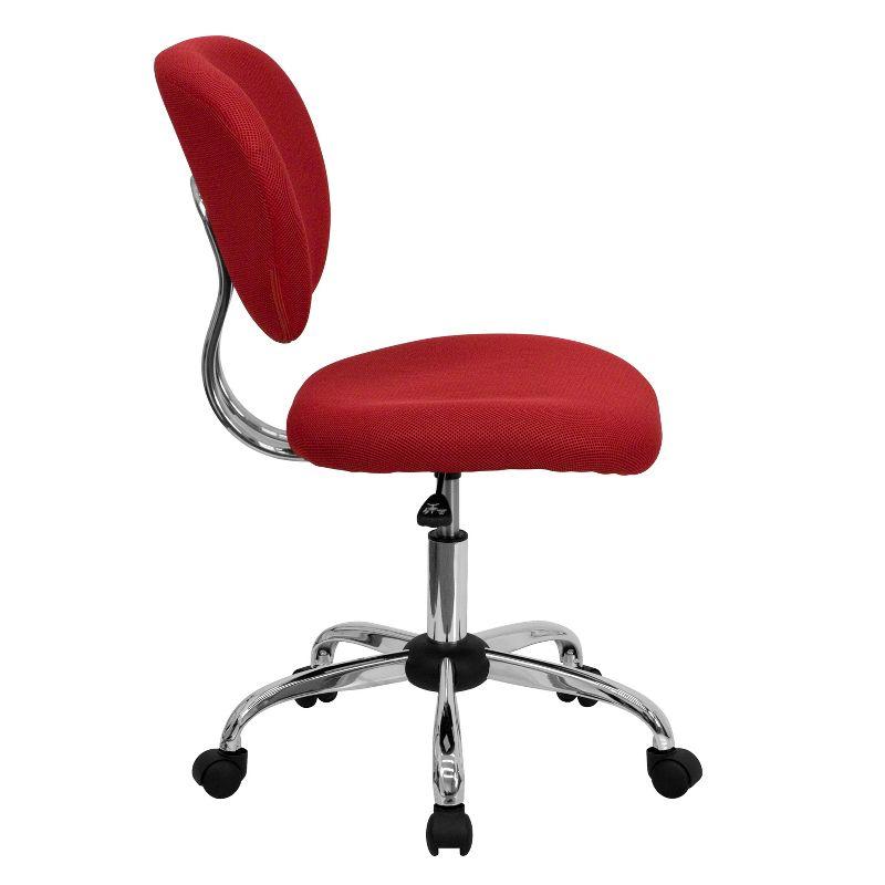 Emma and Oliver Mid-Back Mesh Padded Swivel Task Office Chair with Chrome Base