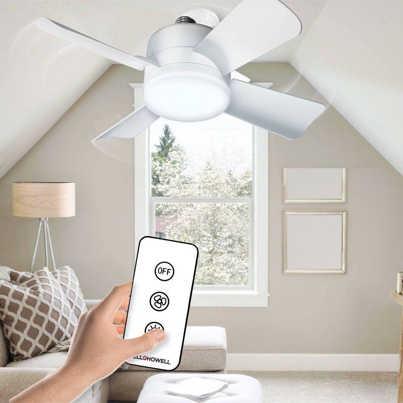 Bell + Howell Bell + Howell Socket Fan, Ceiling Fan With 1000 Lumens and Remote Control