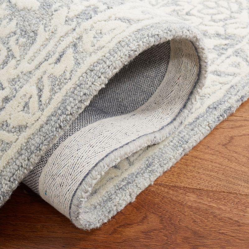 Metro MET864 Hand Tufted Indoor Area Rug - Dark Grey/Ivory - 6'x6' - Safavieh