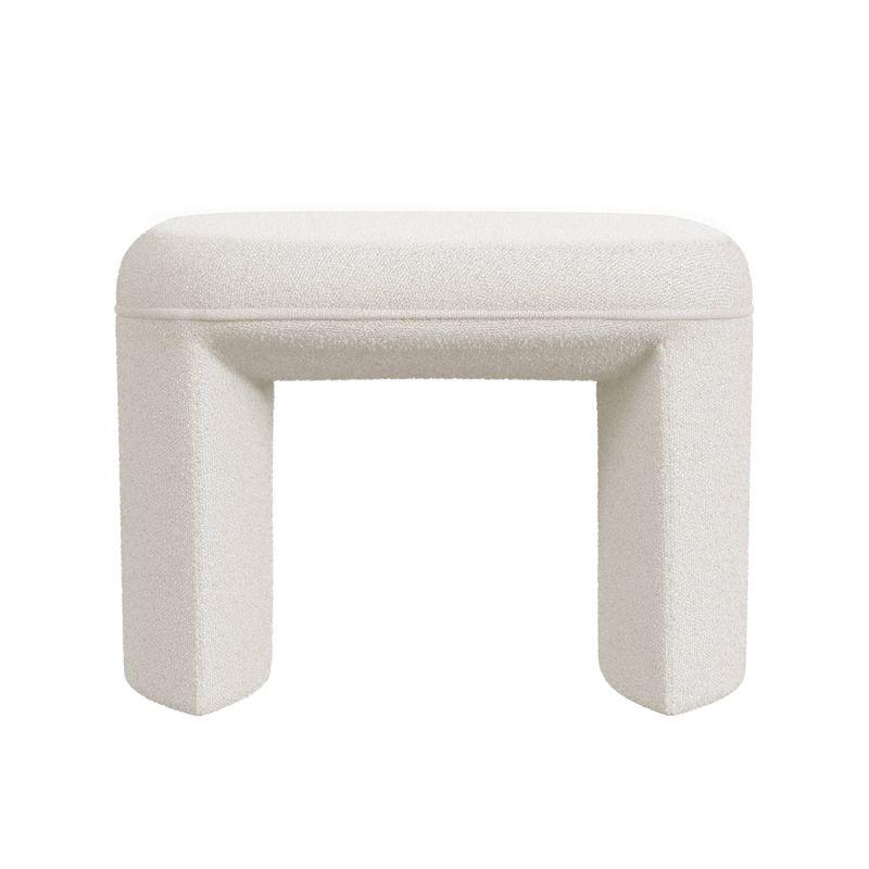 Quinn Ottoman Cream Boucle - HomePop