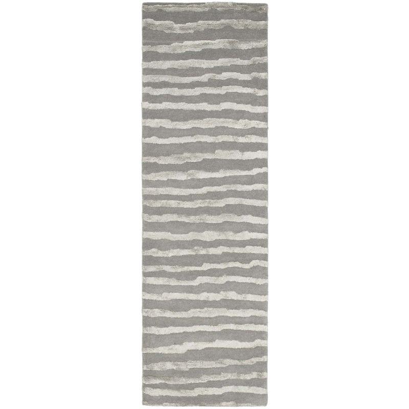 Soho SOH519 Hand Tufted Indoor Runner Rug - Grey - 2'6"x10' - Safavieh