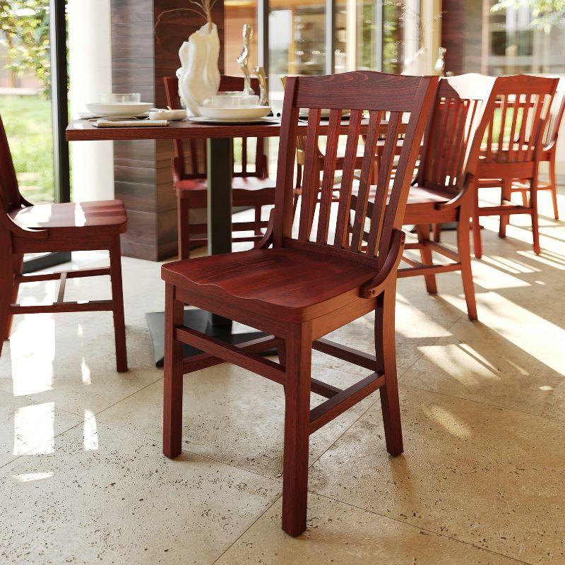 Flash Furniture HERCULES Series Finished School House Back Wooden Restaurant Chair