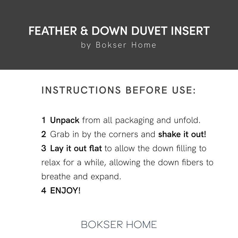 All Season Feather & Down Duvet Comforter Insert
