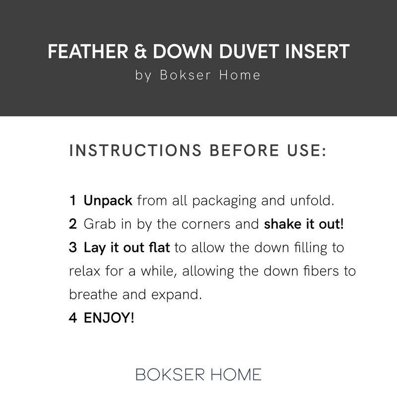 Feather & Down Duvet Comforter Insert | BOKSER Home