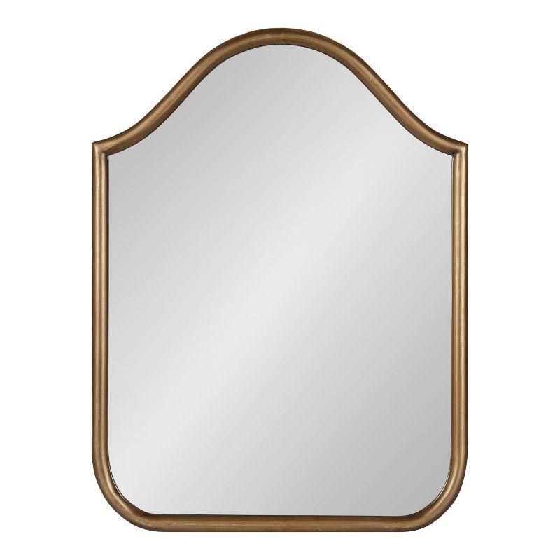 Gold Scalloped Arched Wall Mirror, 18x24