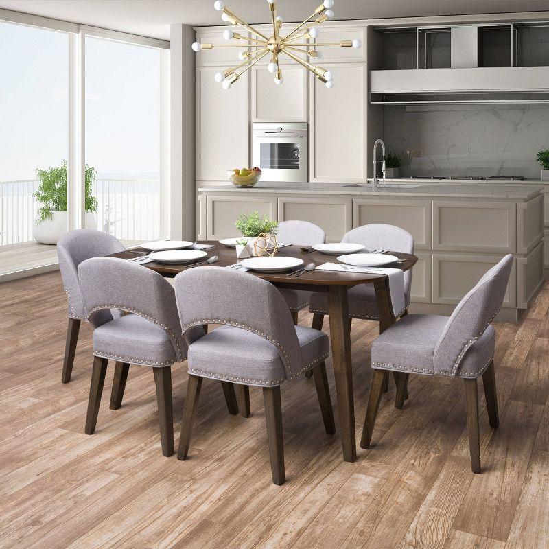 7pc Tiffany Wood Dining Set - CorLiving