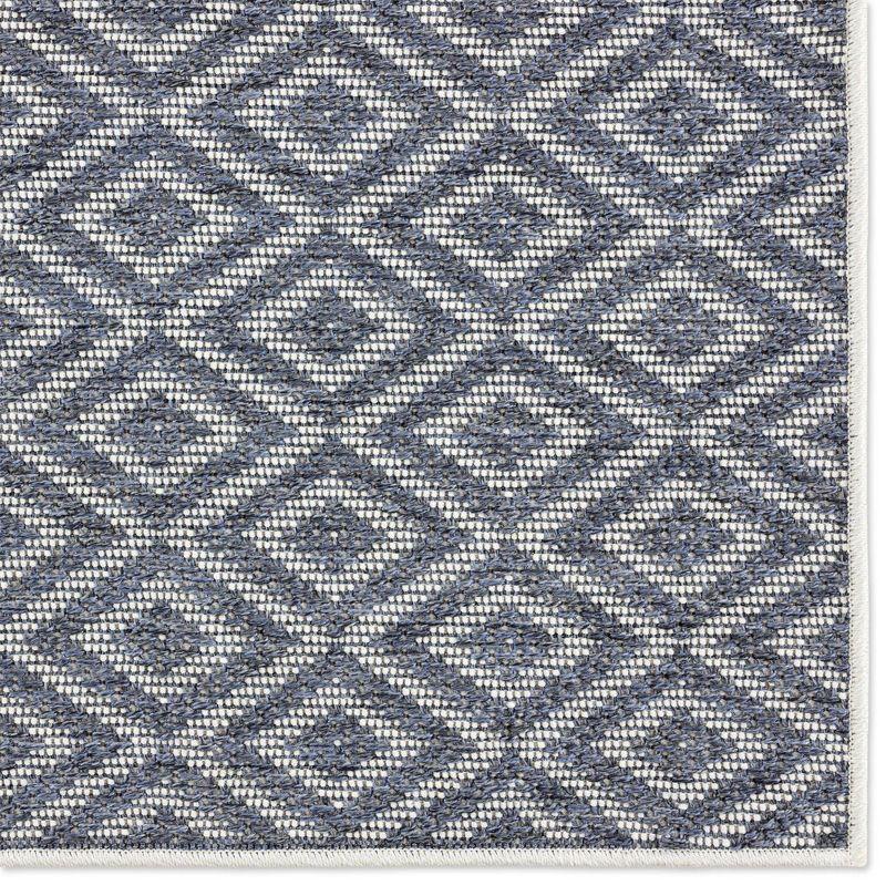 7'10" x 10'2" Tripoli Lydia Indoor/Outdoor Rug Denim/Cream - Home Dynamix: UV & Stain Resistant, Woven