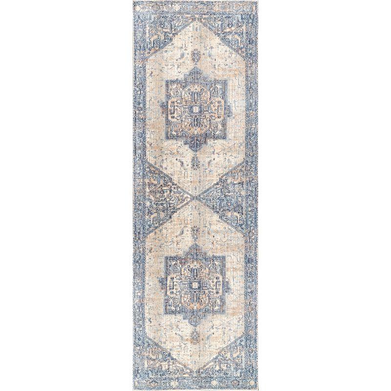 nuLOOM Harriet Vintage Medallion Fringe Area Rug