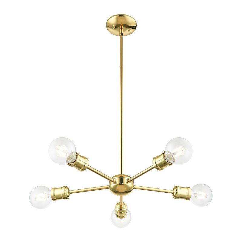 Livex Lighting Lansdale 5 - Light Chandelier in  Polished Brass
