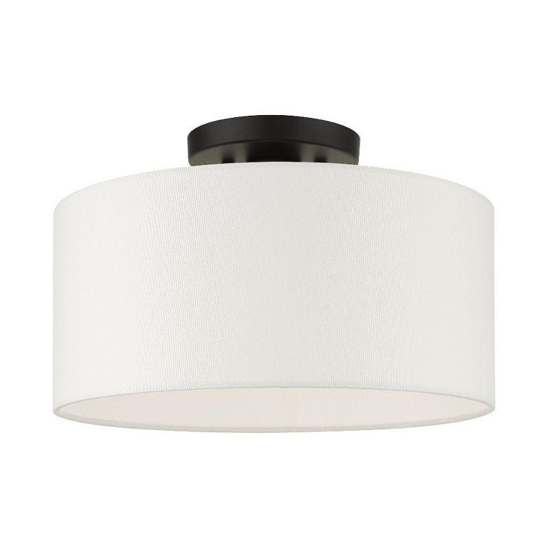 Livex Lighting Meridian 1 - Light Semi-Flush Mount in  Black