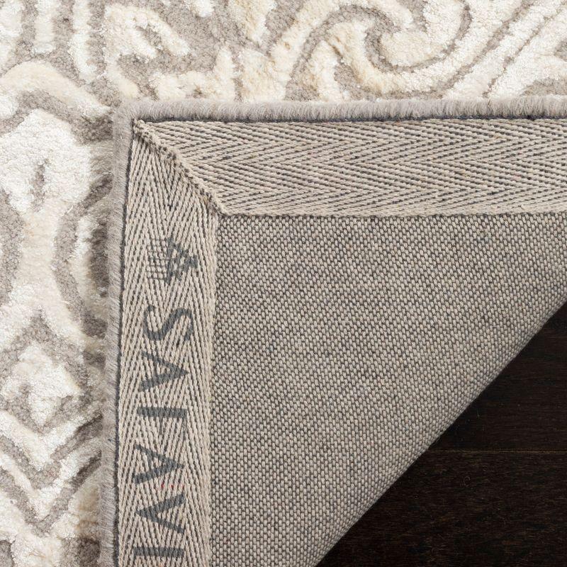 Glamour GLM568 Hand Tufted Indoor Area Rug - Silver/Ivory - 4'x6' - Safavieh