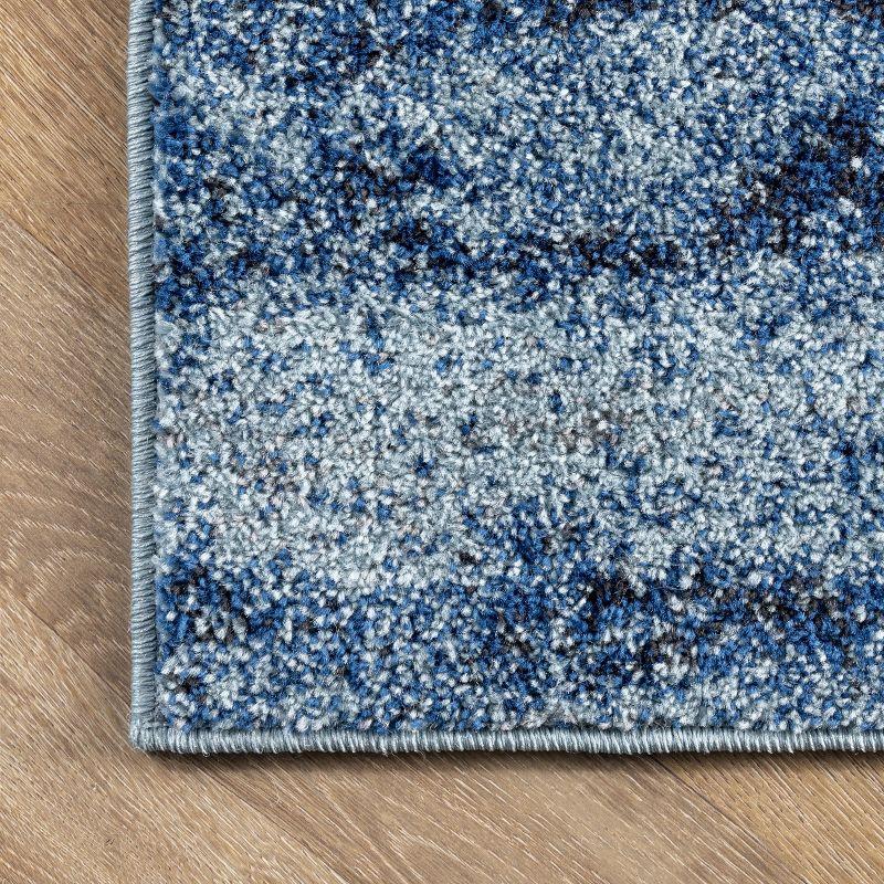 Nuloom Alayna Abstract 2x3 Accent Indoor Area Rug for Living Room Bedroom Dining Room Entryway Kitchen, Blue/Ivory