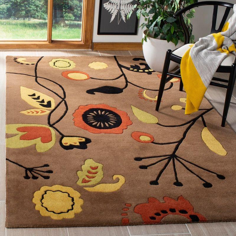 Soho SOH772 Hand Tufted Indoor Area Rug - Brown/Multi - 5'x8' - Safavieh.