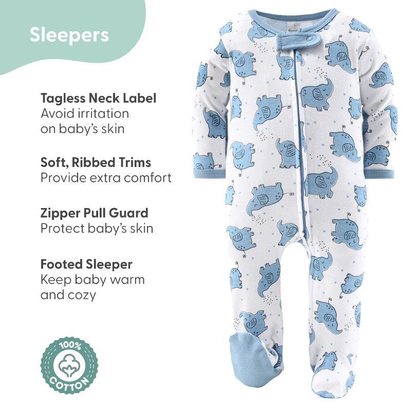 Baby Layette Clothing Gift Set, 30pc - The Peanutshell® Elephant Blue, White Blue, 6-9 Months
