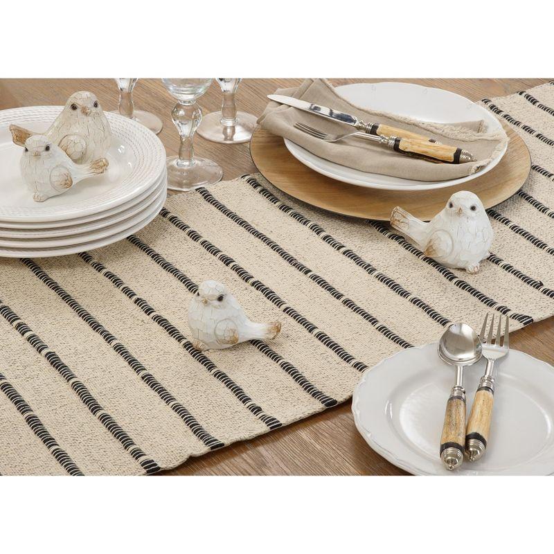 Natural Cotton Corded Design Table Runner