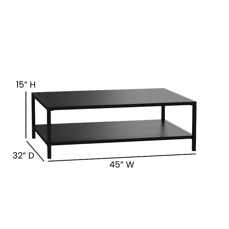 Brock All-Weather Commercial Grade Indoor/Outdoor Metal 2 Tier Coffee Table