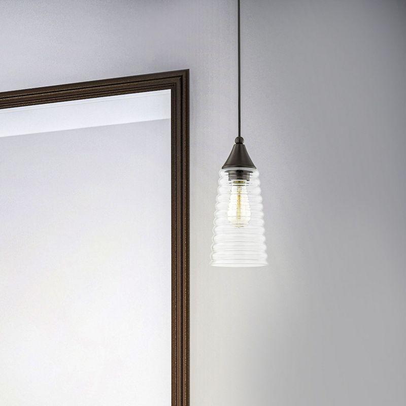 Livex Lighting Art Glass 1 - Light Pendant in  English Bronze