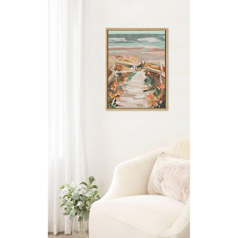 18" x 24" Sylvie Landscape 08 Beach Framed Canvas by Annie Quigley - Kate & Laurel All Things Decor