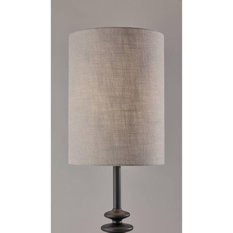 Beatrice Floor Lamp Black - Adesso: Contemporary Design, 68" Tall, Rotary Switch