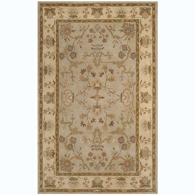 Elegant Antiquity Hand-Tufted Gray Wool Area Rug 4' x 6'