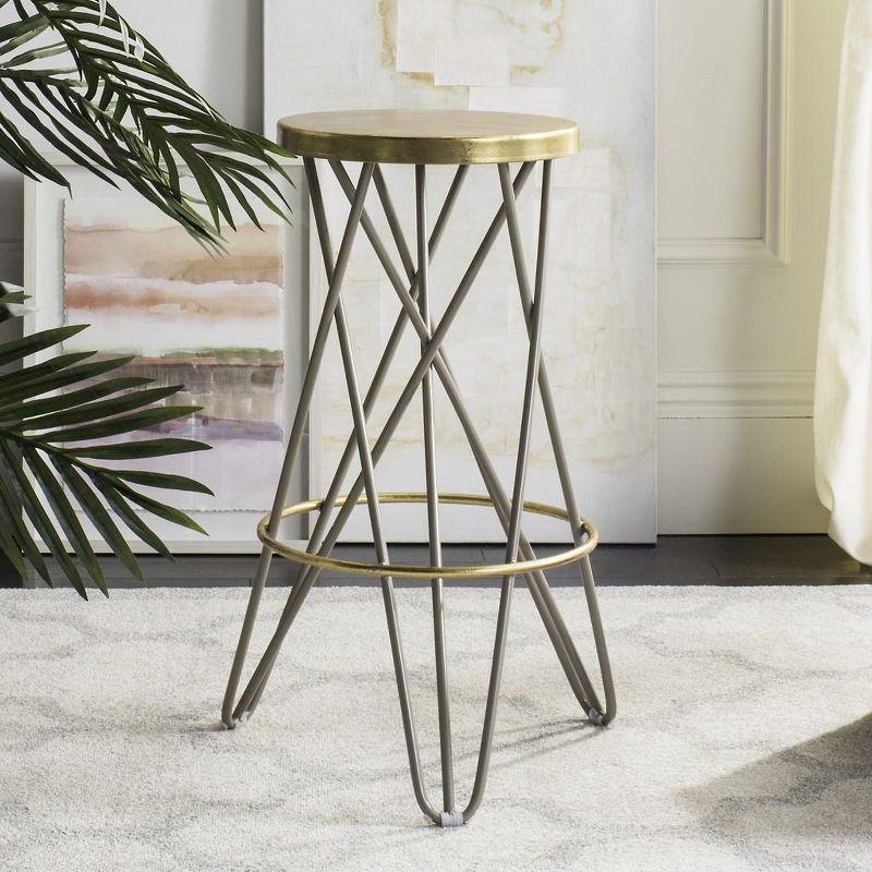 Lorna Gold Leaf Bar Stool  - Safavieh