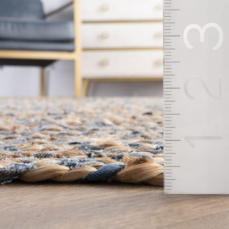 Nuloom Eliz Braided Denim and Jute Area Rug