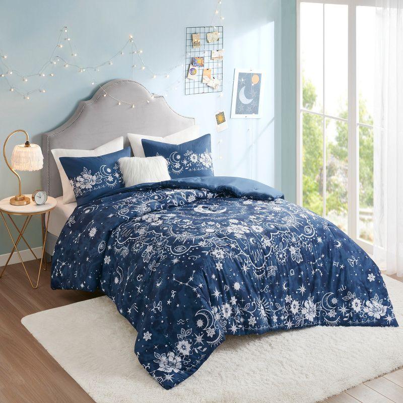 Gorgeous Celestial Star Print Comforter Set, All Season Home Textile for Modern Child's Bedroom Decor