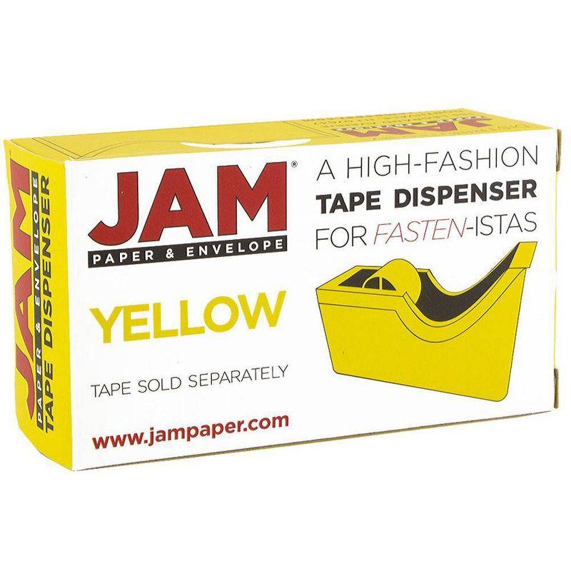 JAM Paper Colorful Desk Tape Dispensers - Yellow: Plastic Stationery for School & Office