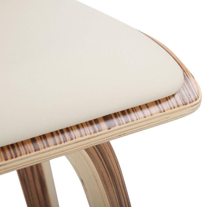 Set of 2 Folia Upholstered Counter Height Barstools Cream/Zebra - Lumisource: Wood Frame, Padded Seat, 26" Height