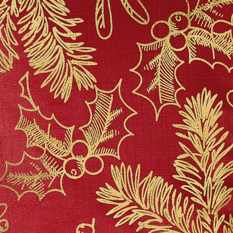 The Holiday Aisle® Kailyne Foil Woodland Holiday Fabric Tablecloth