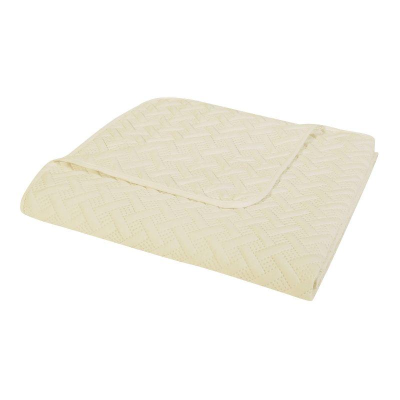 Ivory Full Microfiber Reversible Quilt Set