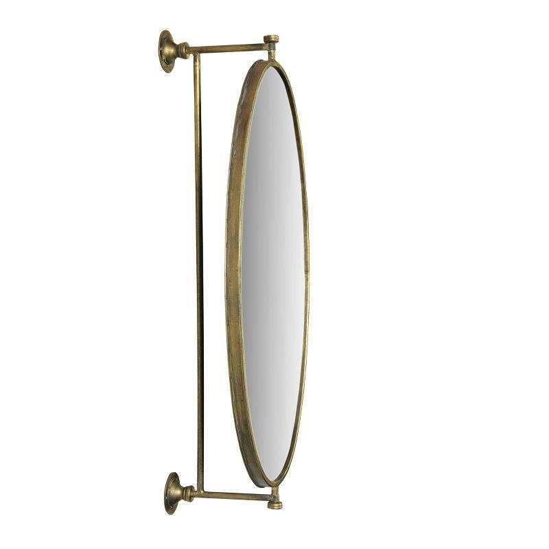 27" Metal Pivoting Oval Wall Mirror - Storied Home