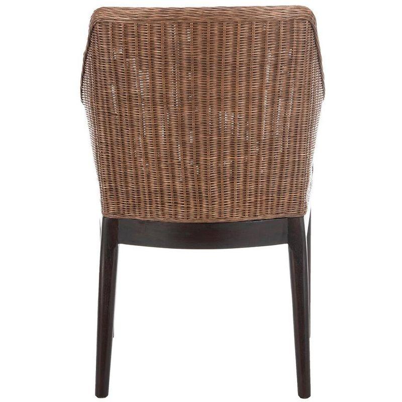 Enrico Arm Chair - Brown/White - Safavieh