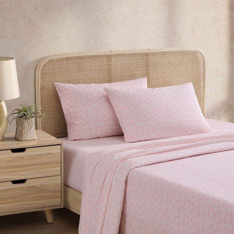 Tommy Bahama Lovely Palms Pink Queen Sheet Set