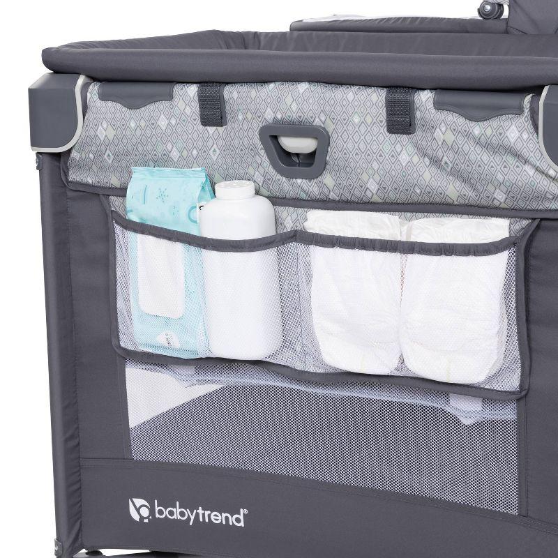 Baby Trend Nursery Den Playard with Snooze Pod and Flip Over Changer - Diamond Sage