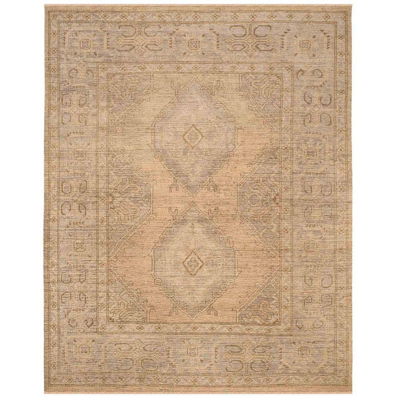 Izmir IZM180 Hand Knotted Area Rug - Gold/Grey - 6'x9' - Safavieh