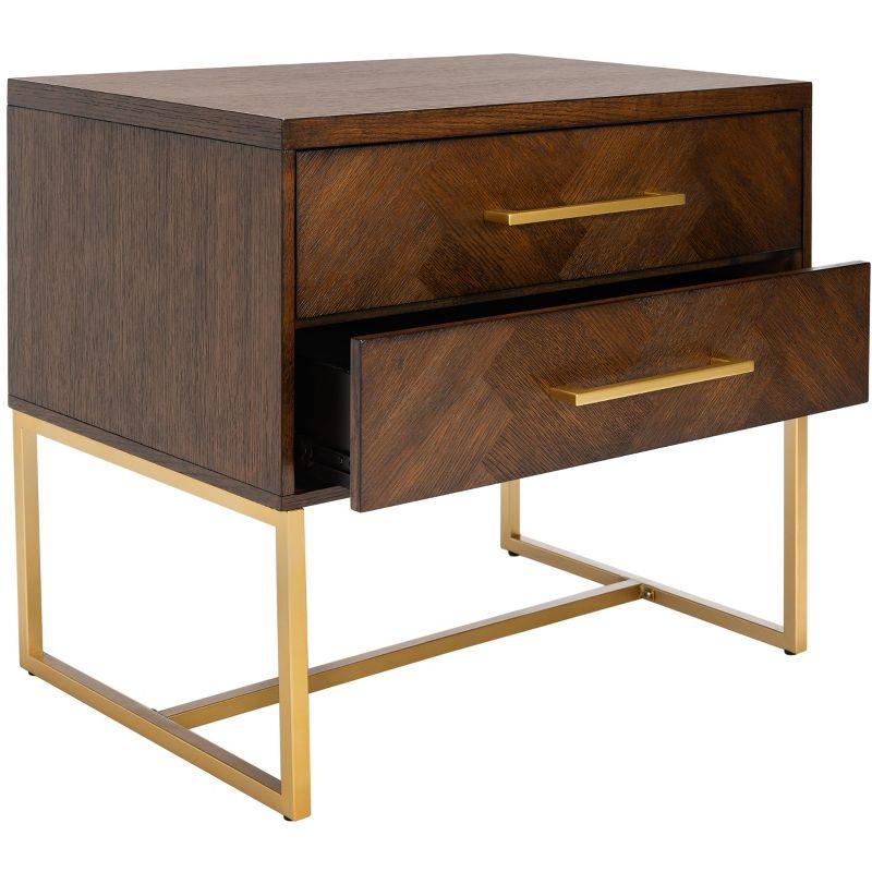 Estelle Nightstand - FOX6262 - Walnut - Safavieh Couture