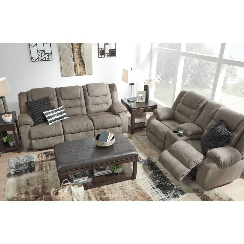 McCade Cobblestone Three Piece Microfiber Reclining Sectional Sofa