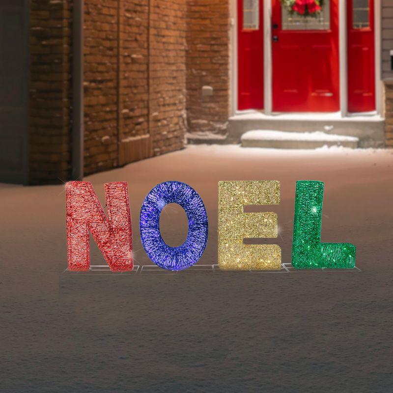 Northlight Seasonal 46" LED Lighted Traditional Colored 'Noel' Outdoor Christmas Decoration