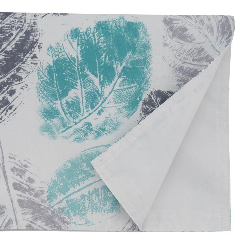 Colorful Floral Leaf Print Polyester Table Runner