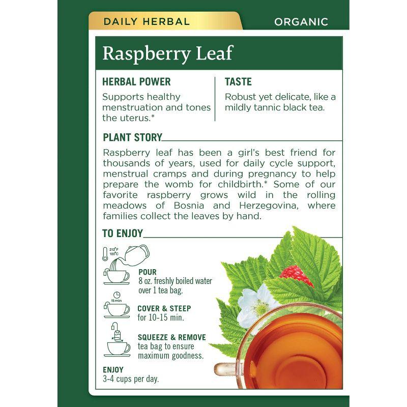 Traditional Medicinals Organic Raspberry Leaf Herbal Tea - 16ct
